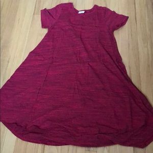 Lularoe Red Microstripe Carly